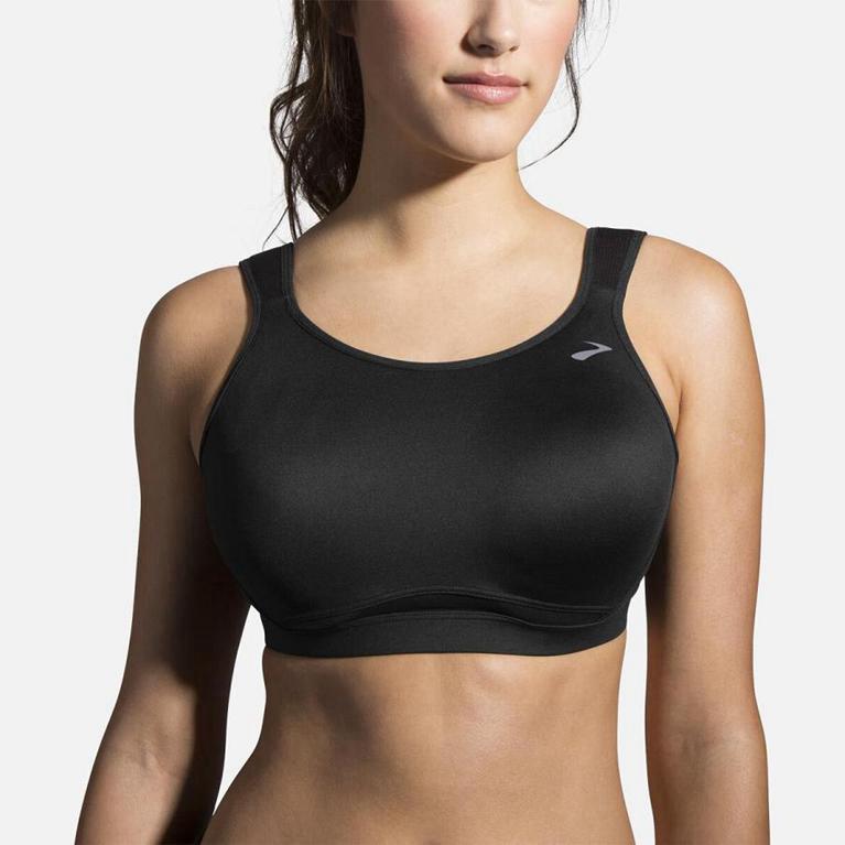 Brooks Maia Sports Running Bra - Women's - Grey (62159-FPNT)